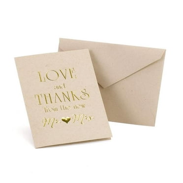 50 count Pastel Heart Shaped Rain Drops Value Pack Thank You Cards
